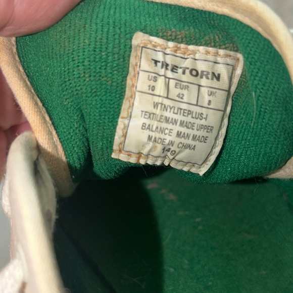VintageTretorn Canvas Sneakers with Green Accents - Picture 4 of 6